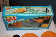 VTG 1980s Nerf Ping Pong Table Tennis Set Complete Parker Brothers Toy w Box