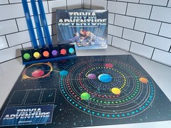 Pressman Vintage 1983 Retro Trivia Adventure Board Game-Full Complete 1983