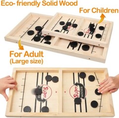 Fast Sling Puck Game Wooden Hockey Table Game Foosball Winner Board Game, Gift.