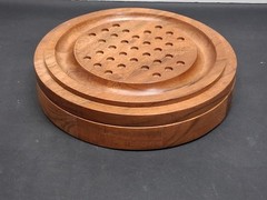 Wooden Handcrafted Solitaire Board Game Magnolia Wood Carving BOARD ONLY