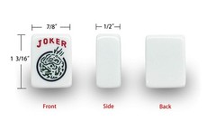 American Mahjong Set – Red Burgundy Soft Bag – 166 White Engraved Tiles, 4 Al…