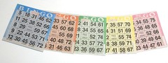1000 Bingo Paper Cards (200 Books 5 Colors Ea!) by American Games