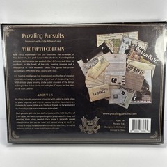 Puzzling Pursuits The Fifth Column Immersive Puzzle Adventure Game Codes SEALED