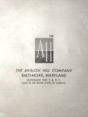Avalon Hill. Original 1961 Copy. Green Backsides Counters VGC.