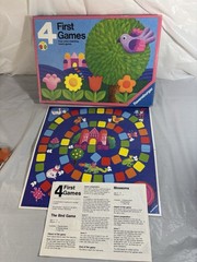 4 First Games by Ravensburger 1988, 2-6 Players, Children Ages 3-8 Kids Complete