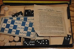 VICTORIAN COMPENDIUM OF GAMES, ORIGINAL BOX TRADITIONAL GAME NOT COMPLETE OLD***