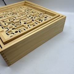 Labyrinth Wooden Board Game by Cardinal With 2 Balls and Box 2004 Item #190
