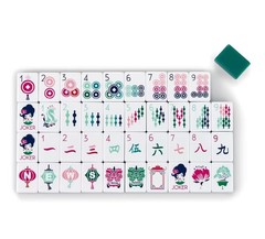 American Mahjong Game Set, 160 Dark Green Layered Mah Jong Tiles