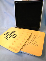 Board Game Set with 10 Family Games in Metal Travel Case Wood Boards Instruction