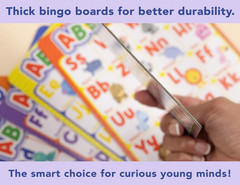 Alphabet and Number, ABC and 123 Bingo Board Game for Kindergarten and Preschool