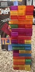 Hasbro Gaming Jenga Tetris Official Tetris TRANSLUCENT *RARE* Complete Game
