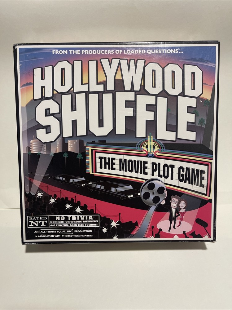 Hollywood Shuffle The Movie Plot Board Game Complete 4-6 Players