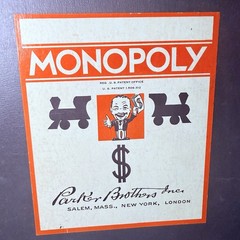 VINTAGE MONOPOLY BOARD 1935 – 1933 CHAS. B. DARROW- BOARD ONLY
