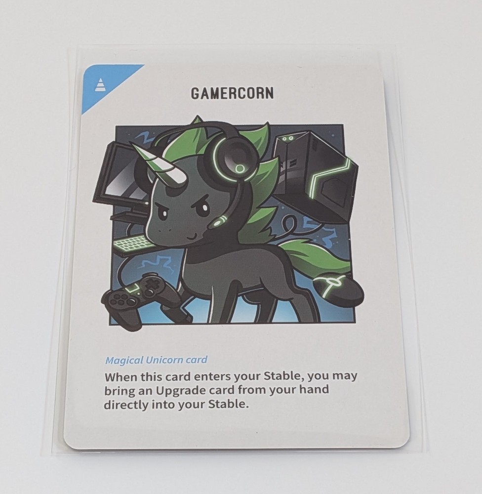 Unstable Unicorns Gamercorn Gamestop USA Exclusive Promo Card 2nd Print New OOP