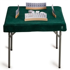 Green Square Table Cover for Card Games, Mahjong, Dominos and more – 34″
