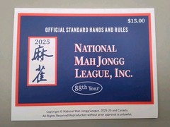 2025 Official Standard Hands & Rules, National Mah Jongg League Blue Pack NEW