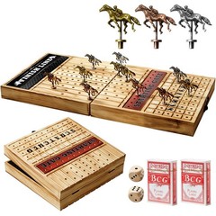Horse Racing Board Game with 11 Luxury Metal Horses, Horse Race Board Games H…