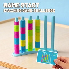 Color Matching Challenge Game – Fast-Paced Ring Stacking Puzzle for 1-2 Players