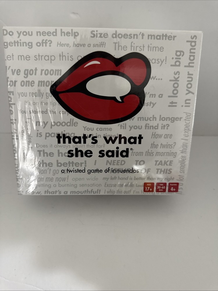 That’s What She Said – The Party Game/Board Game – NEW SEALED!