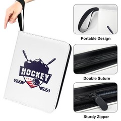 400 Pockets Hockey Card Binder for Trading 4 Pocket, Hockey-400 Cards