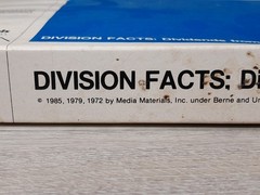 1985 Media Materials MATHFACTS GAMES Self-Check Division Facts Rare