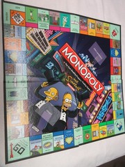 Monopoly The Simpsons Edition Board Game Electronic Cash 2009, COMPLETE Used