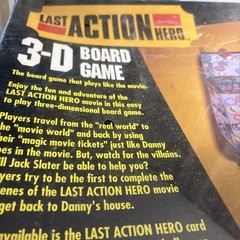 Last Action Hero Board Game Mattel 3D Schwarzenegger 1993 Movie