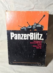 Vintage Panzer Blitz Box Avalon Hill Bookshelf Tactical WWII War Game