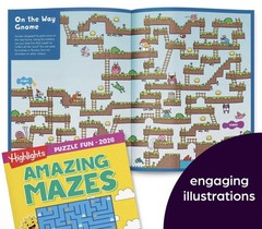HIGHLIGHTS Kids Activity Puzzle Book Set 4 Fun Books Mazes Word Games Brain, NEW