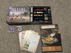 Scythe Base Game + 2 expansions + Game Upgrades (see description)