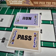 Vintage Football Trading Card Board Game use any Brand Year Cards w/ Statistics