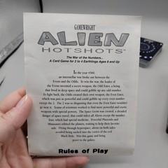 Alien Hotshots Card Game Gamewright Out Of Print G1032 1998 Board Toy Award