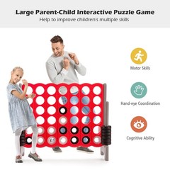 Jumbo 4-to-Score 4 in A Row Giant Game Set Outdoor Indoor Adults Kids Family Fun