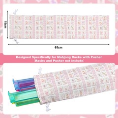 Empty Mahjong Bags Set for Tiles and Racks 24x13x4.7 Inch American Mahjong Ca…