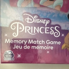 Disney Princess Memory Match Card Game 72 Cards 2-4 Players Ages 4+ 6044398