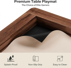 Board Game Table with Removable Table Top, 54” X 31” Play Area, Gaming and Dinin