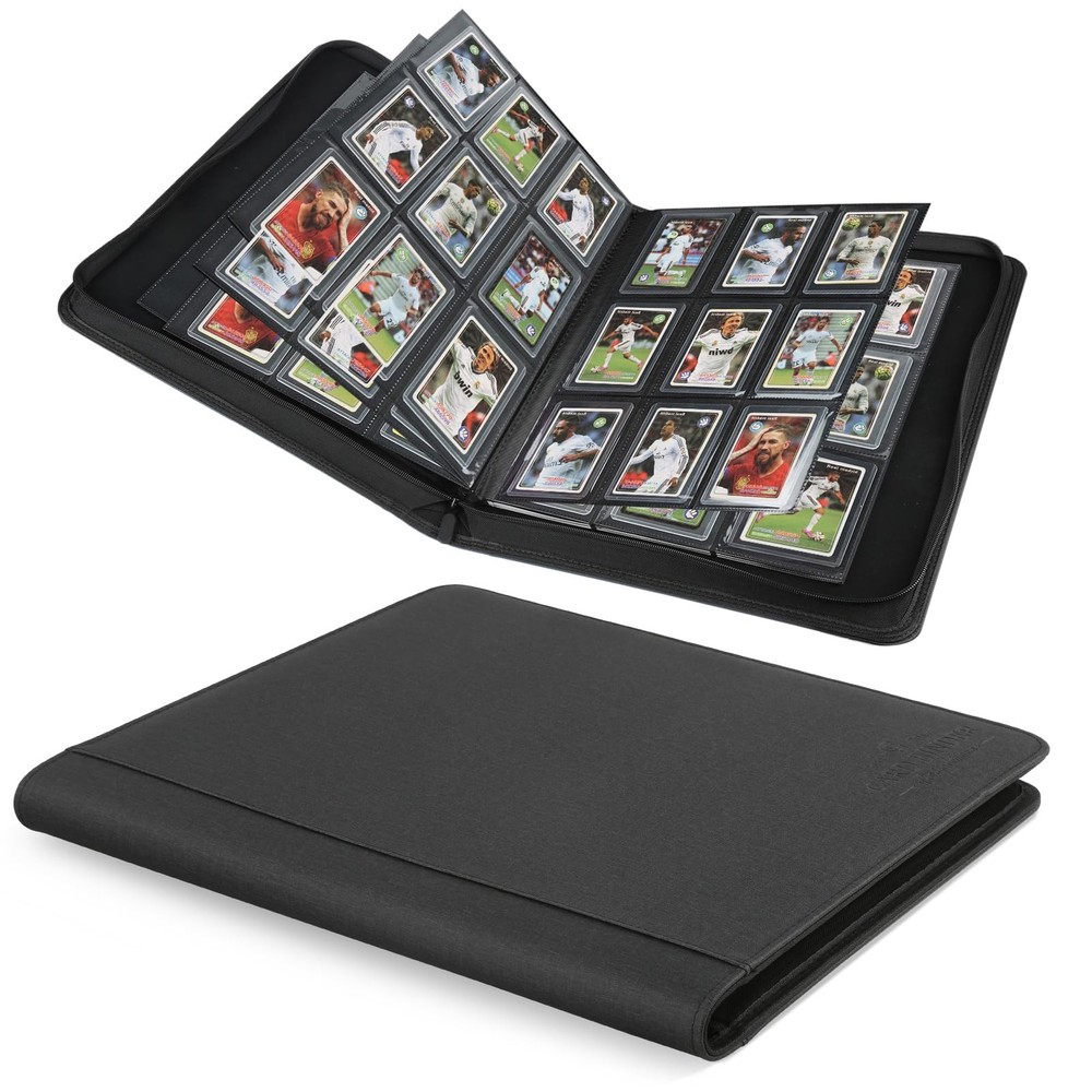Foalgo Toploader Binder,Toploader Hard Cases, 9-Pocket 4×6 inches, black