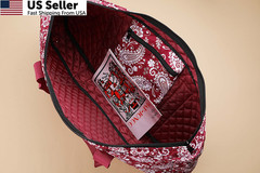 10 inches (W) x 21 (L) x 6 (H), American Mahjong With Red Paisley Bag