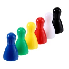 48 Pcs Board Game Pieces Bulk Multicolor Plastic Pawns 1 Inch Chess Tabletop Mar