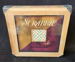 NEW Official SCRABBLE Parker Bros Nostalgia Edition Wooden Box Board Game Sealed
