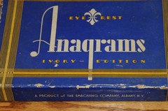 Vintage Anagrams Eye-Rest Ebony Edition Box And Tiles Games Traditional Game Old