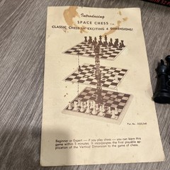 Space Chess 4th Dimension Chess Game 32 Piece Set Vintage Board Game
