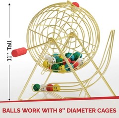 Portable Bingo Master Board & Multi-Color 7/8” Balls – Perfect for Game Nights!