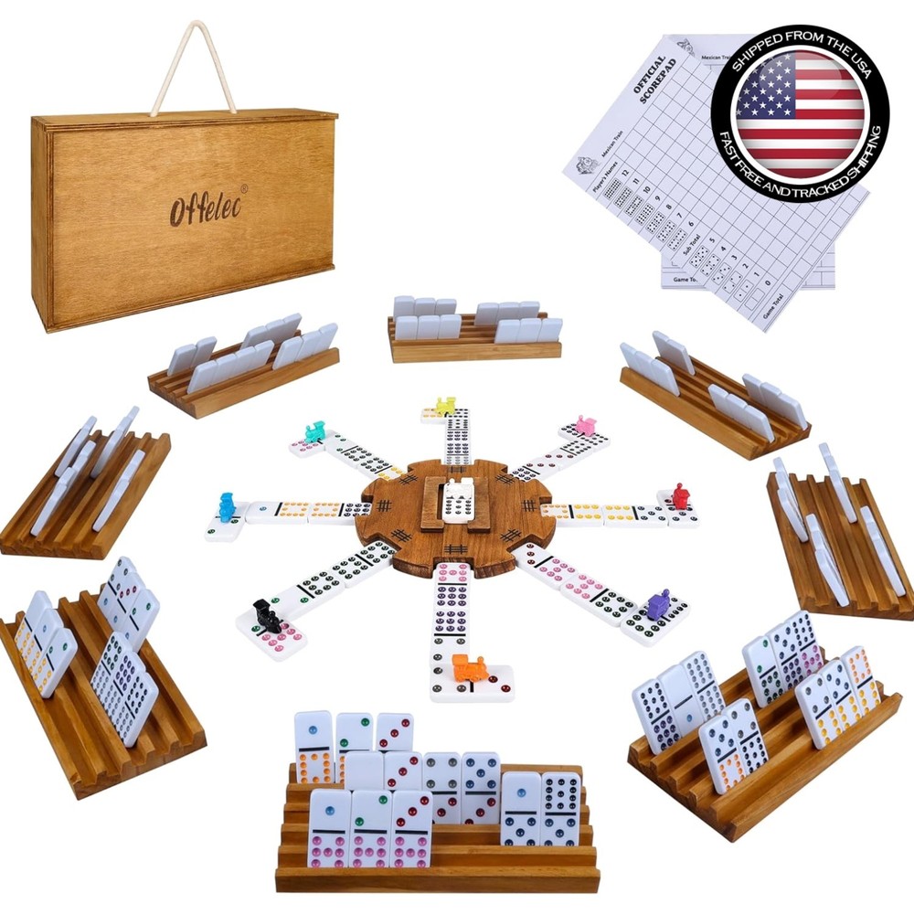 Complete Double 12 Mexican Train Dominoes Game – Fun for All Ages & Travel Size