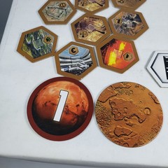Terraforming Mars Token Lot. 1st Player Marker 9 Special & More Tile Stronghold