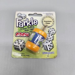 Farkle Nano Keychain Mini Dice Game 2016 Yellow Sealed *Package Wear See Photos