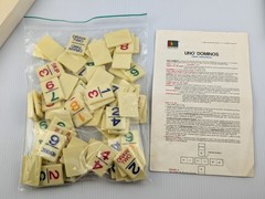 1986 UNO Dominos Game by International Games 100% COMPLETE Vintage