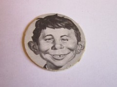 Vintage POG Alfred E. Newman Milkcap Maker SINGLE Cardboard Collectible FreeShip