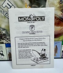 Monopoly Bass Fishing – Lakes Edition Board Game *See Description***