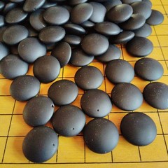 Japanese Go Stones White 180 & Black 180 & Go Bowls for IGO Game Vintage Japan